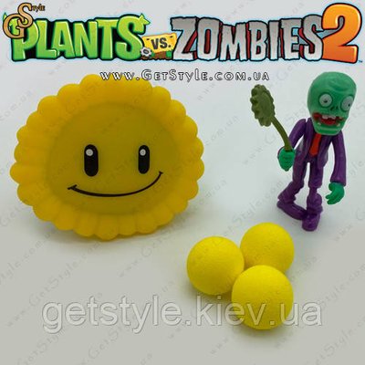 Игровой набор фигурка Зомби и стрелялка Sunflower Plants vs Zombies 3414 фото