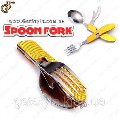 Складаний ніж-трансформер Spoon forke 4 в 1 ложка виделка ніж 3329 фото