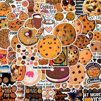 Набор наклеек Печеньки Cookies 50 шт 3556 фото