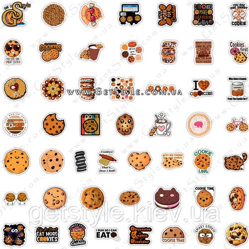 Набір наклейок Печеньки Cookies 50 шт. 3556 фото