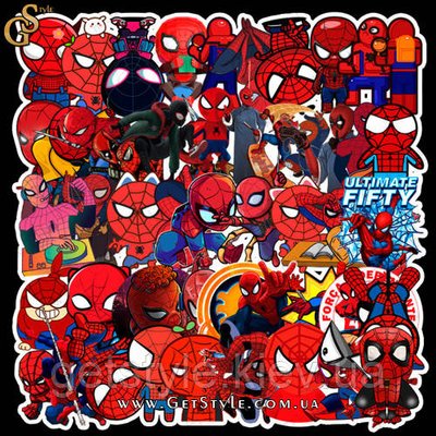 Набір наклейок Людина-павук Spider-Man 56 шт. 1128 фото