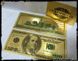 Позолоченная банкнота 100 USD Gold Rush сертификат 1729 фото 5