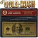 Позолоченная банкнота 100 USD Gold Rush сертификат 1729 фото 1