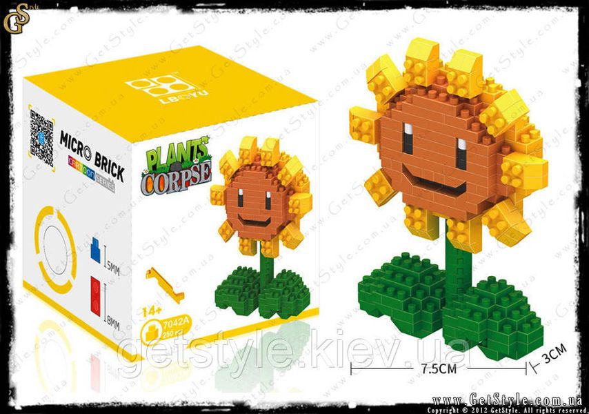 (Погнута коробка) Конструктор Соняшник Sunflower 250 блоків 2791-11 фото