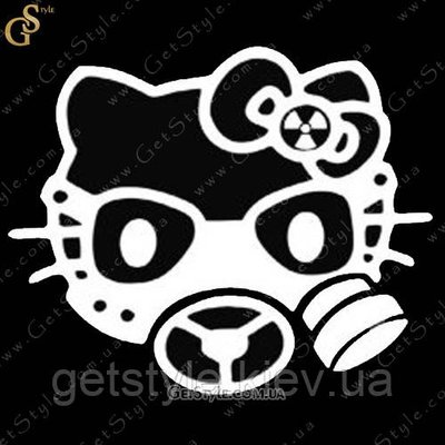 Наклейка "Hello Kitty Gas Mask" 2000 фото
