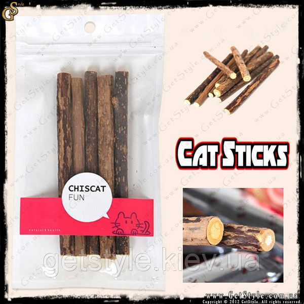 Дерев'яні палички для котів - "Cat Sticks" - 5 шт. 2174 фото