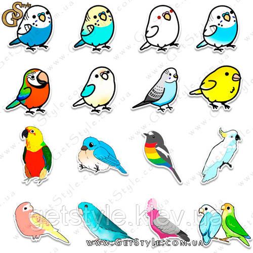 Набір наклейок Папуга Parrots 50 шт. 3625 фото