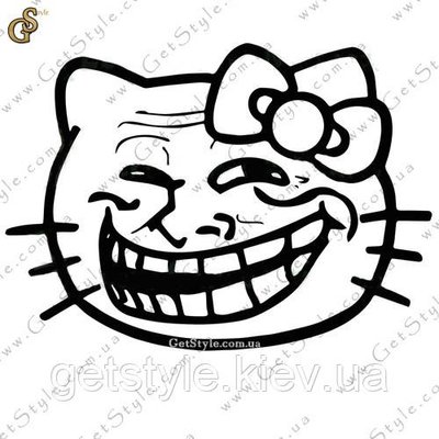 Наклейка "Trollface Kitty" 2002 фото