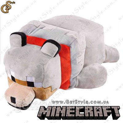 Іграшка Пещерний вовк з Minecraft Cave Wolf 40 см 3649 фото