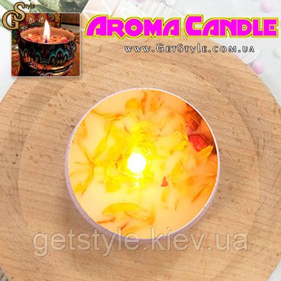 Ароматическая свеча Красный апельсин Candle в металлическом боксе 6 х 4 см 3569 фото