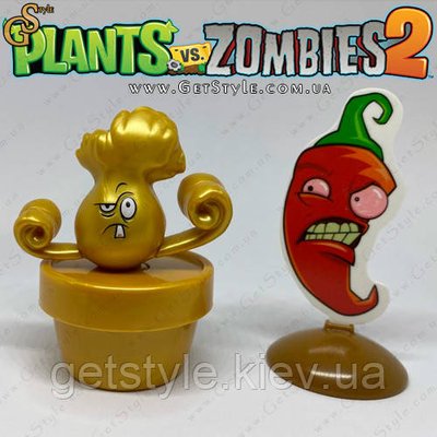 Фігурка золотий Бонк Чой Plants vs Zombie 2 в 1 3386 фото