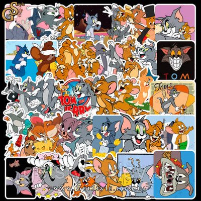 Набір наклейок Том і Джеррі - "Tom and Jerry" - 50 шт 1062 фото