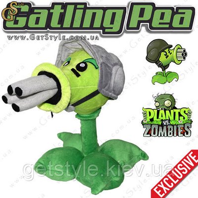 Іграшка Горохомет з Plants vs. Zombies - "Gatling Pea"- 28 х 25 див. 2184 фото