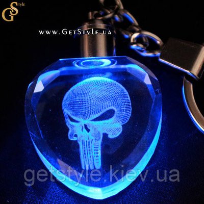 Светящийся брелок Каратель The Punisher Keychain подарочная упаковка 3697 фото