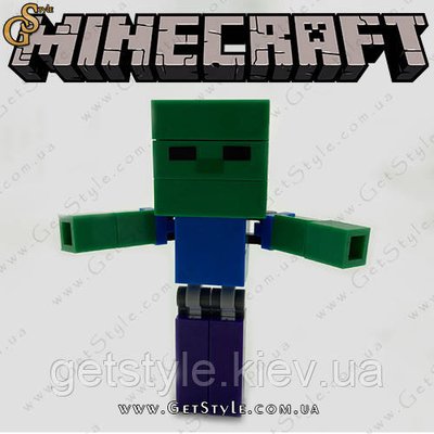 Конструктор фігурка Зомбі Майнкрафт Zombie Minecraft 7.5 см 3641 фото