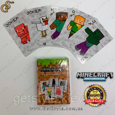 (пошкоджена упаковка) Гральні карти Minecraft 54 шт 3054-1 фото