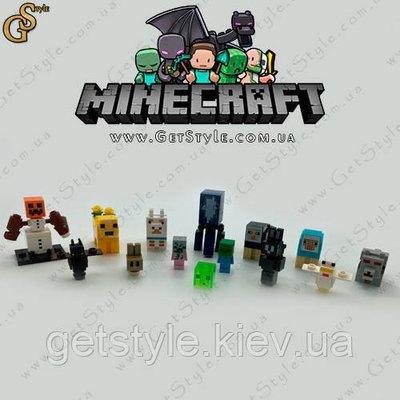 Набір мініфігурок Майнкрафт Minecraft Mix 14 шт. 3644 фото