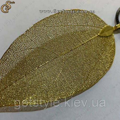 Підвіска з золотим напиленням - "Golden Leaf" + подарункова упаковка 2884 фото
