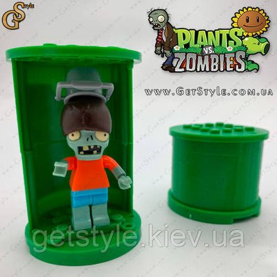 Конструктор мініфігурка Зомбі з відром Plants vs Zombie 6 см 3231 фото