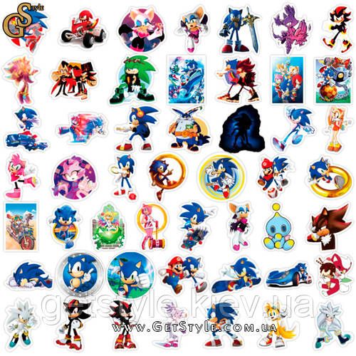 Набір наклейок Сонік Sonic 50 шт. 3490-1176 фото