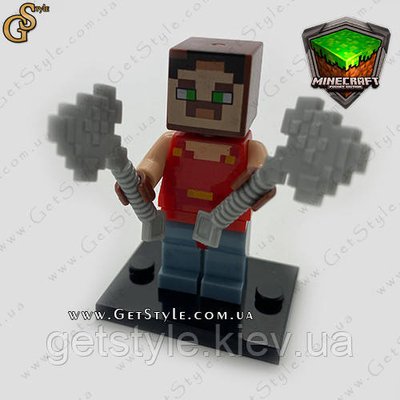 Конструктор фігурка Варвар із сокирами Майнкрафт Barbarian Minecraft 5 см 3602 фото