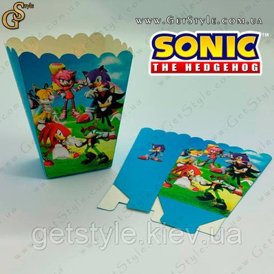 Картонний пакет для їжі Соник - "Sonic Pack" - 13 х 10 х 5 см 2964 фото