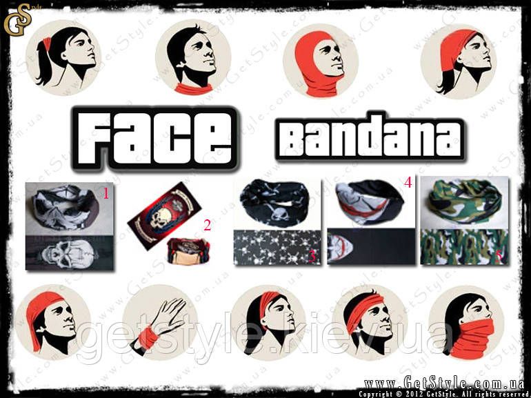 Пов'язка на обличчя - "Face Bandana" 2386 фото