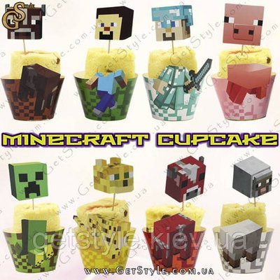 Капкейки Minecraft - "Minecraft Cupcakes" - 8 шт 2149 фото