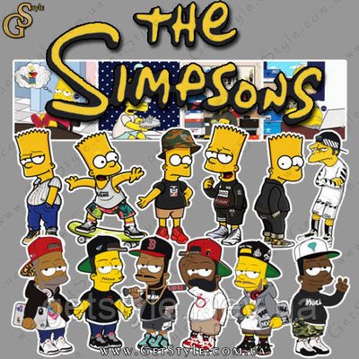 Набір наклейок - "Simpsons Set" - 50 шт 2578 фото