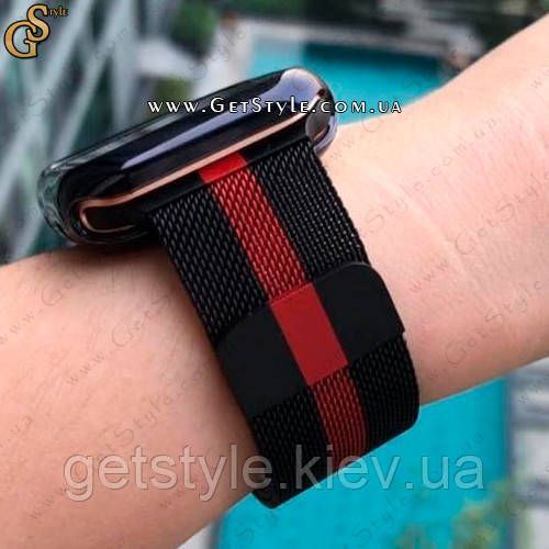 Ремешок для Apple Watch 42-44 mm RedBlack 3081 фото