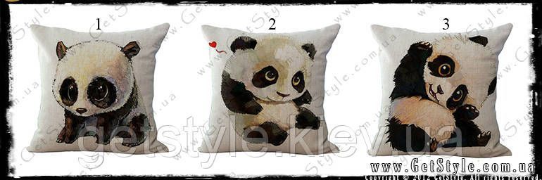 Наволочки на подушки - "Panda Pillow" - 1 шт 2014 фото
