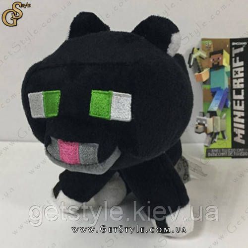 Іграшка Чорний кіт Minecraft - "Tuxedo Cat" - 19 х 15 см 2307 фото