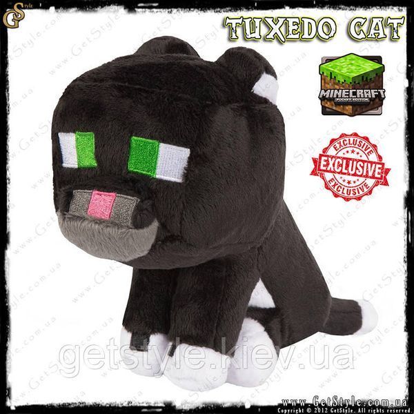 Іграшка Чорний кіт Minecraft - "Tuxedo Cat" - 19 х 15 см 2307 фото