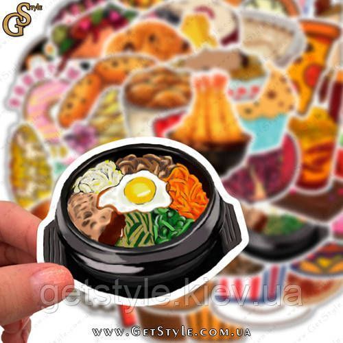 Набор наклеек Еда Food 50 шт 3205 фото