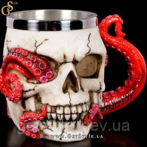 Кухоль з черепом Skull Octopus Cup 300 мл 3705 фото