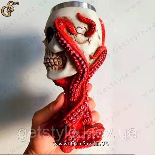 Бокал Skull Octopus Wineglass 200 мл 3704 фото