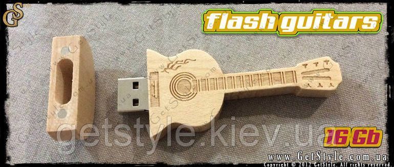 Деревянная флешка Flash Guitars 64 Gb в деревянном боксе 2023 фото