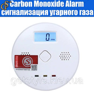 Детектор чадного газу Monoxide Alarm з батарейками 1267-1 фото