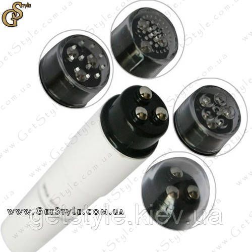 Міні-масажер для обличчя - "Face Massage Stick" 4 насадки з батарейками 1549 фото