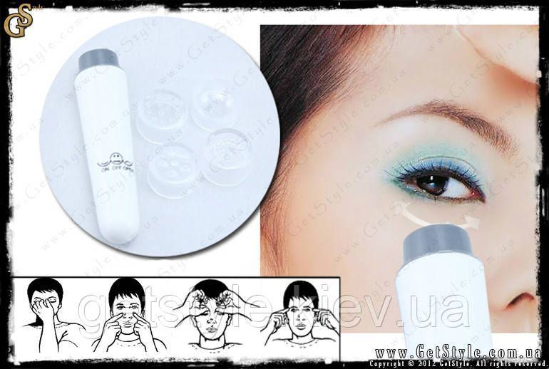 Міні-масажер для обличчя - "Face Massage Stick" 4 насадки з батарейками 1549 фото