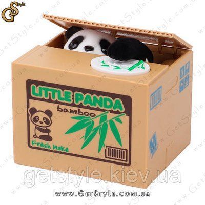 Копилка Хітрая Панда Greedy Panda 12 х 10 см з батарейками 3436 фото