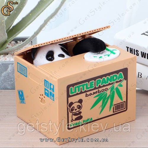 Копилка Хітрая Панда Greedy Panda 12 х 10 см з батарейками 3436 фото