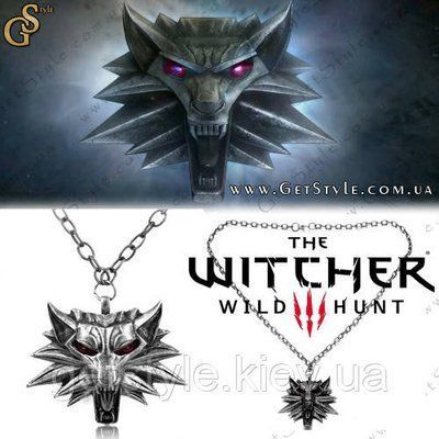 Медальон ведьмака Геральта - "The Witcher" - с красными глазами! 1915 фото