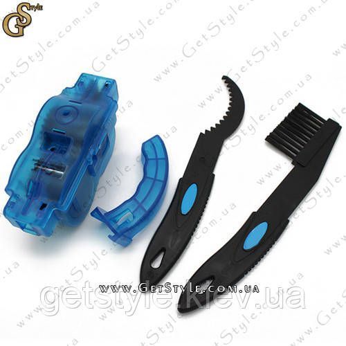 Машинка для чистки цепи велосипеда Chain Cleaner 2 щетки 1441 фото