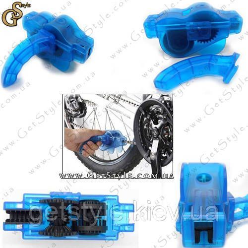Машинка для чистки цепи велосипеда Chain Cleaner 2 щетки 1441 фото