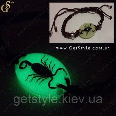 Браслет з чорним скорпіоном - "Scorpion Bracelet" світитися у темряві 1561 фото