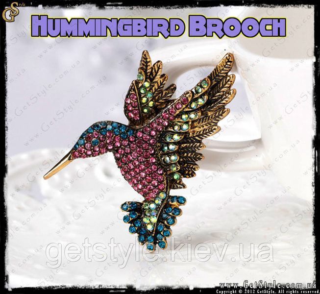 Брошь Колибри - "Hummingbird Brooch" подарочная упаковка 2869 фото