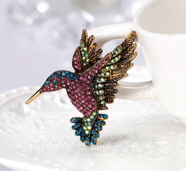 Брошь Колибри - "Hummingbird Brooch" подарочная упаковка 2869 фото