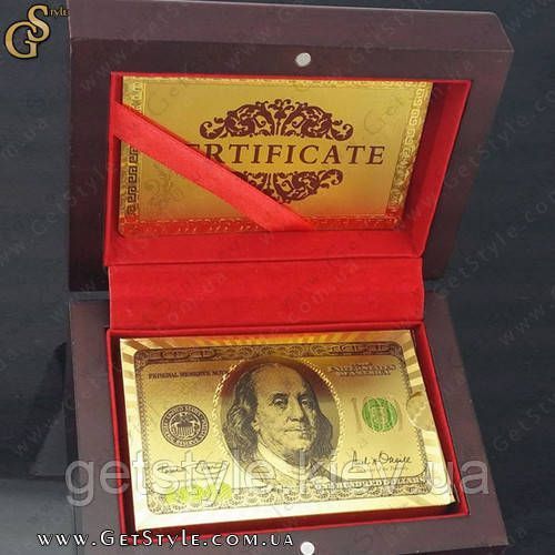 Позолоченные игральные карты - "Gold Cards" с сертификатом 1284 фото