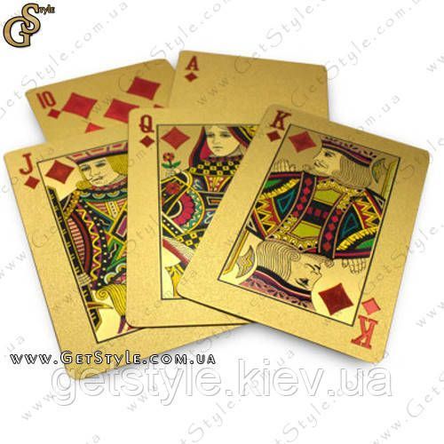 Позолоченные игральные карты - "Gold Cards" с сертификатом 1284 фото